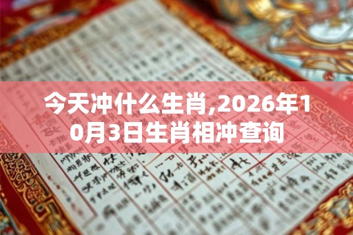 今天冲什么生肖,2026年10月3日生肖相冲查询 今天冲什么生肖,2026年10月3日生肖相冲查询