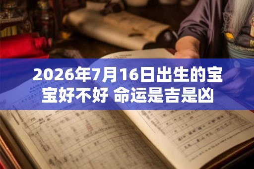 2026年7月16日出生的宝宝好不好 命运是吉是凶