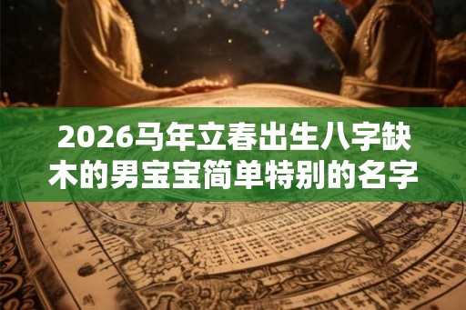 2026马年立春出生八字缺木的男宝宝简单特别的名字大全