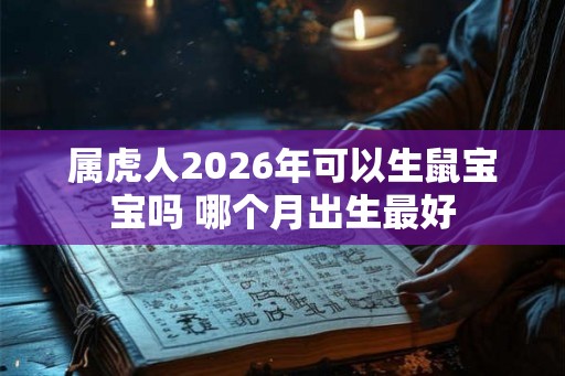 属虎人2026年可以生鼠宝宝吗 哪个月出生最好