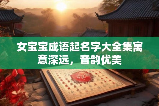 女宝宝成语起名字大全集寓意深远,音韵优美 女宝宝成语起名字大全集寓意深远,音韵优美