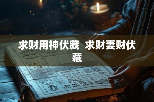 求财用神伏藏  求财妻财伏藏
