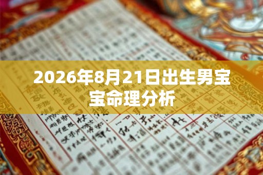 2026年8月21日出生男宝宝命理分析