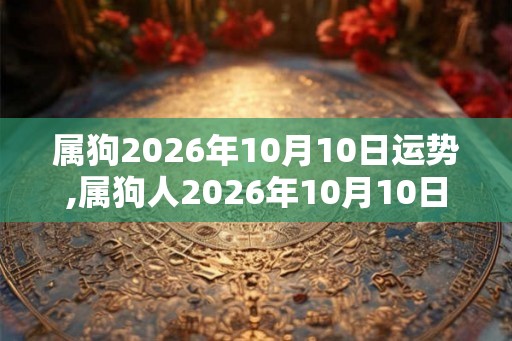 属狗2026年10月10日运势,属狗人2026年10月10日财运,生肖狗2026年10月10日运势