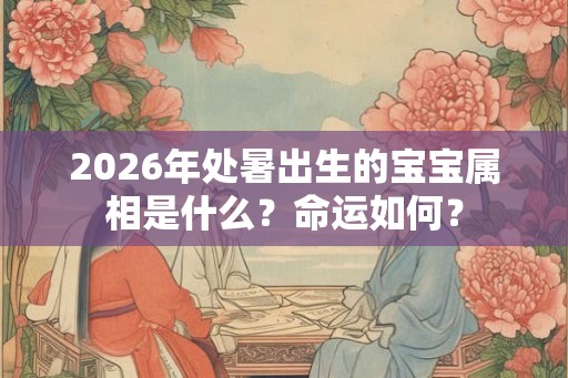 2026年处暑出生的宝宝属相是什么？命运如何？