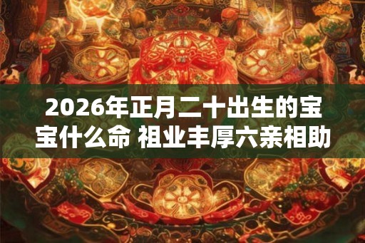2026年正月二十出生的宝宝什么命 祖业丰厚六亲相助