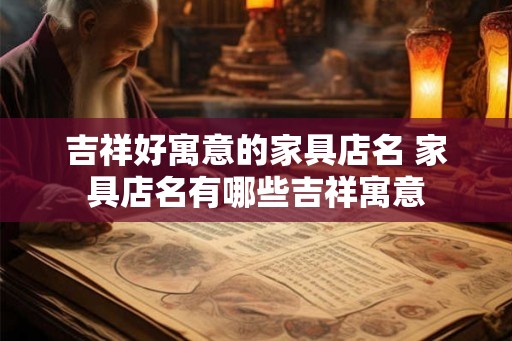 吉祥好寓意的家具店名 家具店名有哪些吉祥寓意