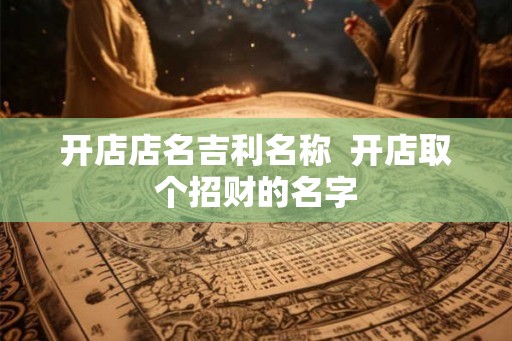开店店名吉利名称  开店取个招财的名字