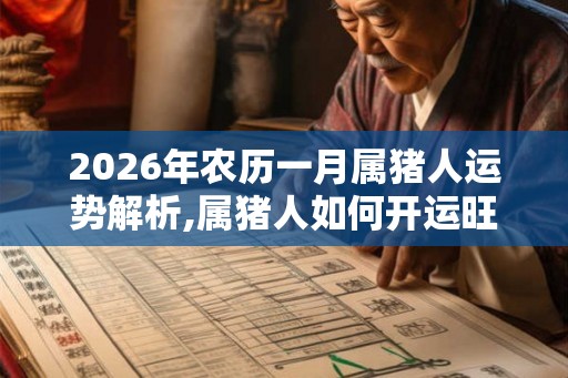 2026年农历一月属猪人运势解析,属猪人如何开运旺运？