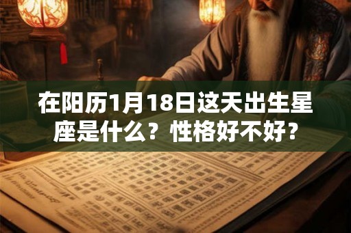 在阳历1月18日这天出生星座是什么？性格好不好？
