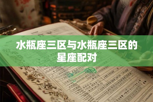 水瓶座三区与水瓶座三区的星座配对