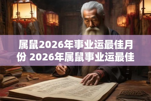 属鼠2026年事业运最佳月份 2026年属鼠事业运最佳月份是哪个