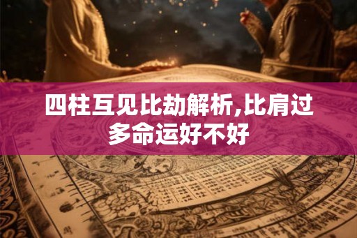 四柱互见比劫解析,比肩过多命运好不好