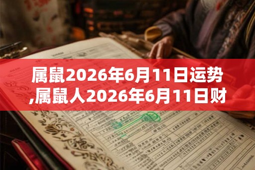 属鼠2026年6月11日运势,属鼠人2026年6月11日财运,生肖鼠2026年6月11日运势 属鼠2026年6月11日运势,属鼠人2026年6月11日财运,生肖鼠2026年6月11日运势