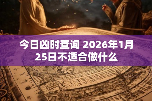 今日凶时查询 2026年1月25日不适合做什么