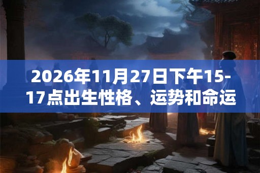 2026年11月27日下午15-17点出生性格、运势和命运