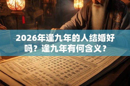 2026年逢九年的人结婚好吗？逢九年有何含义？