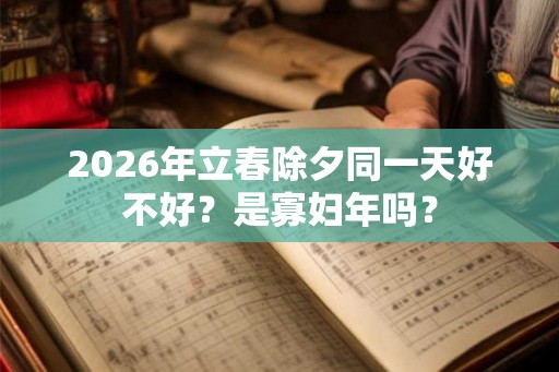 2026年立春除夕同一天好不好？是寡妇年吗？