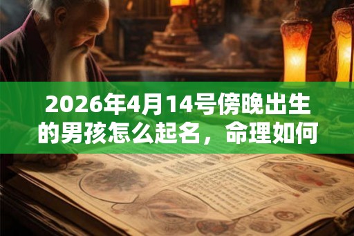 2026年4月14号傍晚出生的男孩怎么起名，命理如何？