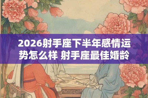 2026射手座下半年感情运势怎么样 射手座最佳婚龄