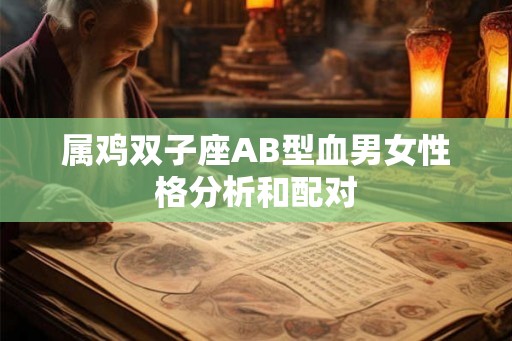 属鸡双子座AB型血男女性格分析和配对