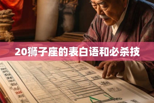 20狮子座的表白语和必杀技