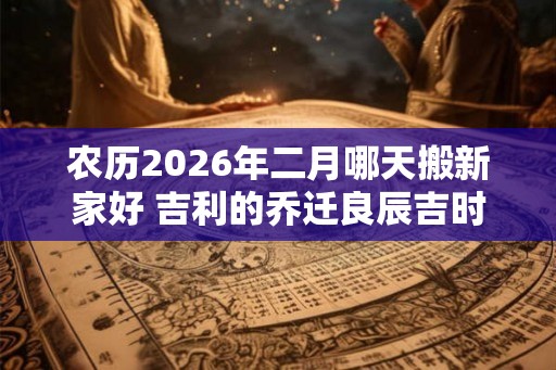 农历2026年二月哪天搬新家好 吉利的乔迁良辰吉时