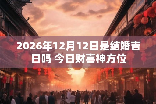 2026年12月12日是结婚吉日吗 今日财喜神方位