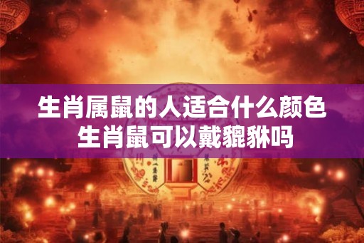 生肖属鼠的人适合什么颜色 生肖鼠可以戴貔貅吗