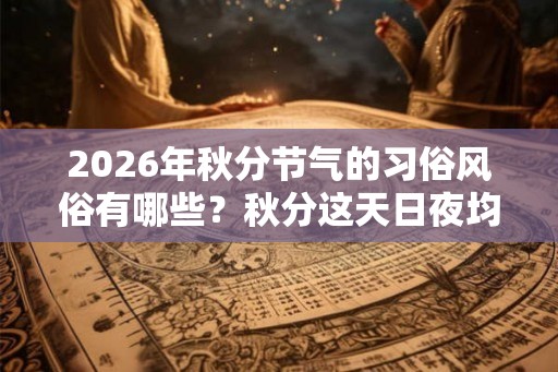 2026年秋分节气的习俗风俗有哪些？秋分这天日夜均分吗？