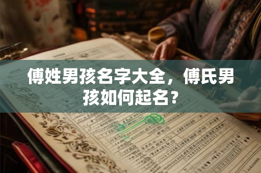 傅姓男孩名字大全,傅氏男孩如何起名? 傅姓男孩名字大全,傅氏男孩如何起名?