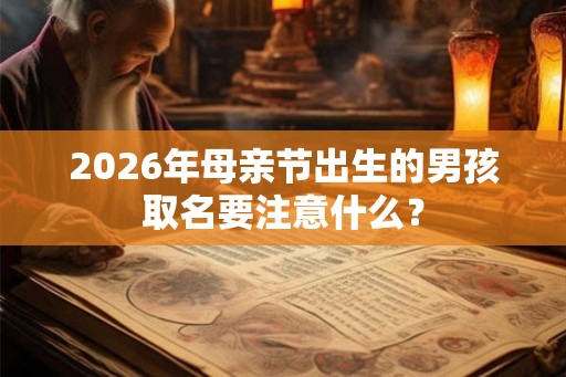 2026年母亲节出生的男孩取名要注意什么? 2026年母亲节出生的男孩取名要注意什么?