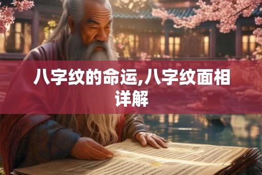 八字纹的命运,八字纹面相详解
