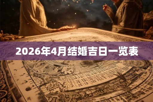 2026年4月结婚吉日一览表