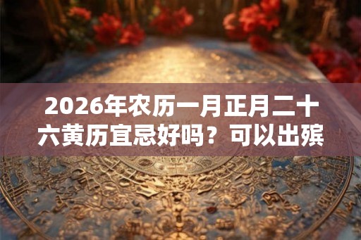 2026年农历一月正月二十六黄历宜忌好吗?可以出殡吗? 2026年农历一月正月二十六黄历宜忌好吗?可以出殡吗?