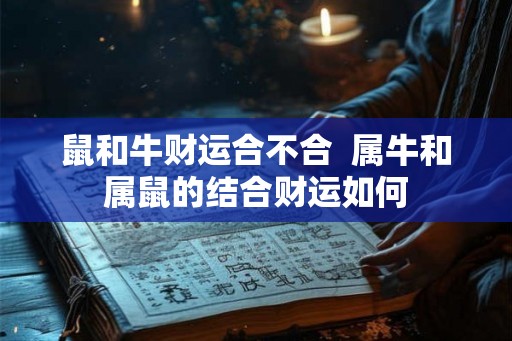 鼠和牛财运合不合  属牛和属鼠的结合财运如何