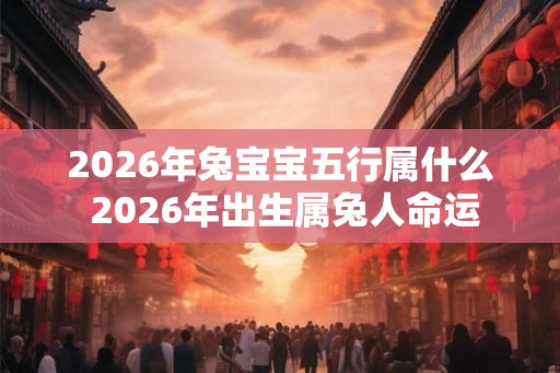 2026年兔宝宝五行属什么 2026年出生属兔人命运