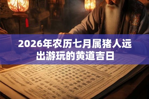 2026年农历七月属猪人远出游玩的黄道吉日