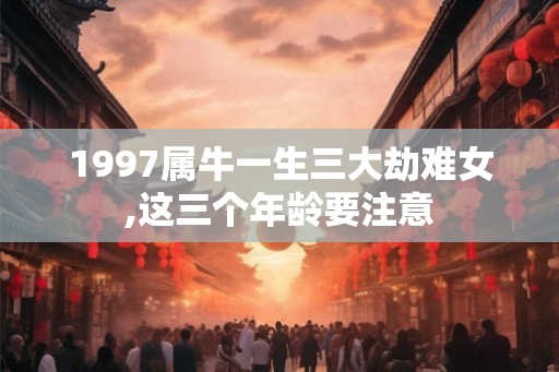 1997属牛一生三大劫难女,这三个年龄要注意