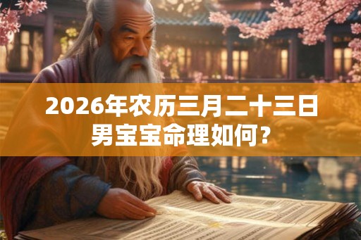 2026年农历三月二十三日男宝宝命理如何? 2026年农历三月二十三日男宝宝命理如何?