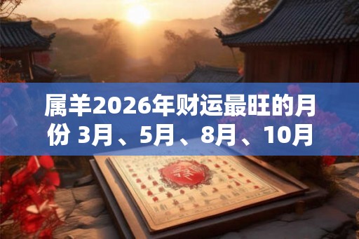 属羊2026年财运最旺的月份 3月、5月、8月、10月 属羊2026年财运最旺的月份 3月、5月、8月、10月