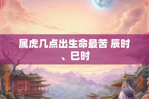 属虎几点出生命最苦 辰时、巳时