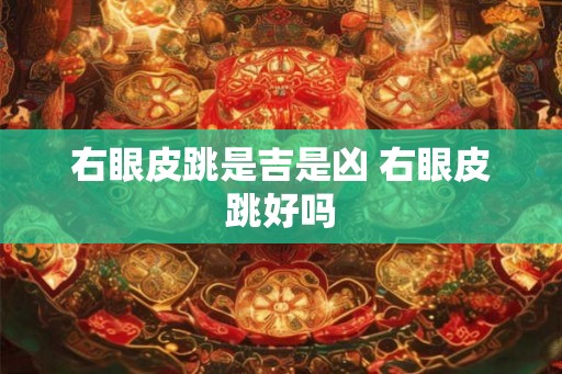 右眼皮跳是吉是凶 右眼皮跳好吗
