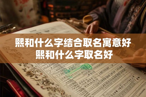 熙和什么字结合取名寓意好 熙和什么字取名好 熙和什么字结合取名寓意好 熙和什么字取名好