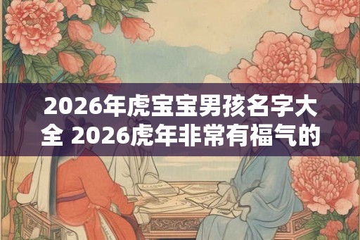 2026年虎宝宝男孩名字大全 2026虎年非常有福气的男孩名字