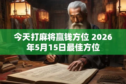 今天打麻将赢钱方位 2026年5月15日最佳方位