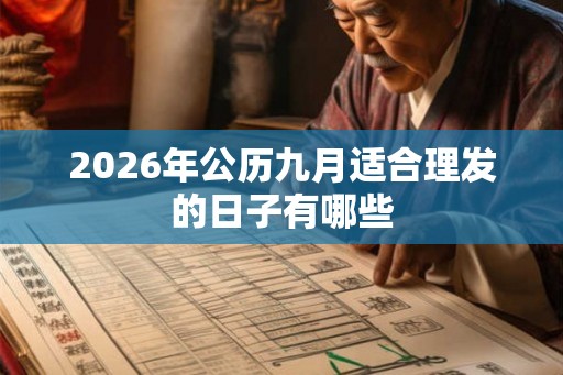 2026年公历九月适合理发的日子有哪些