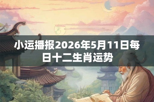 小运播报2026年5月11日每日十二生肖运势