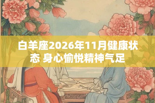 白羊座2026年11月健康状态 身心愉悦精神气足