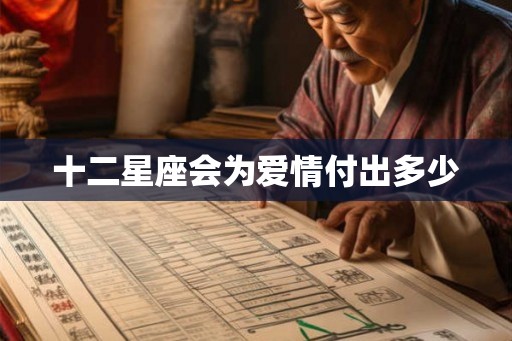 十二星座会为爱情付出多少 十二星座会为爱情付出多少